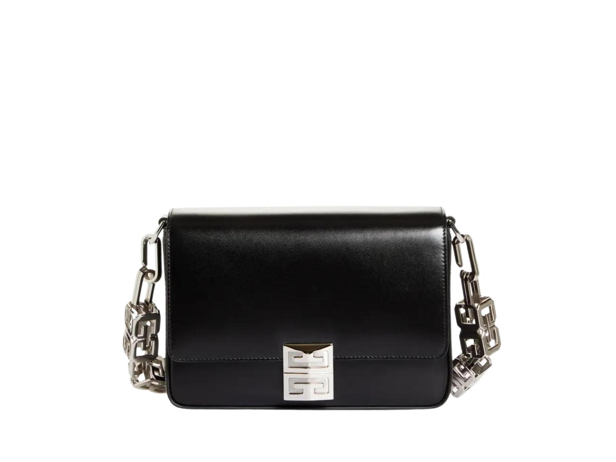 Givenchy Givenchy Medium 4G Chain Shoulder Bag In Leather With Silver-Tone Hardware Black