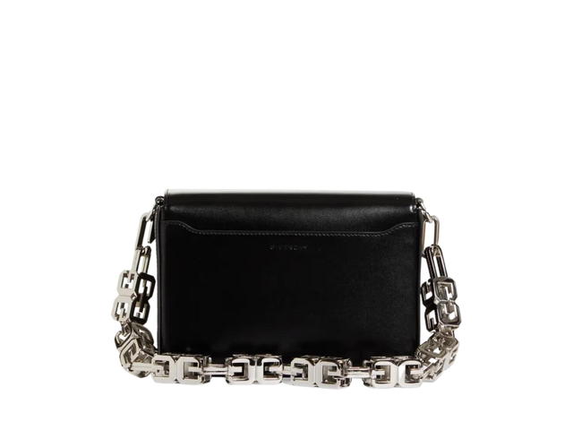 Givenchy Givenchy Medium 4G Chain Shoulder Bag In Leather With Silver-Tone Hardware Black - view 2