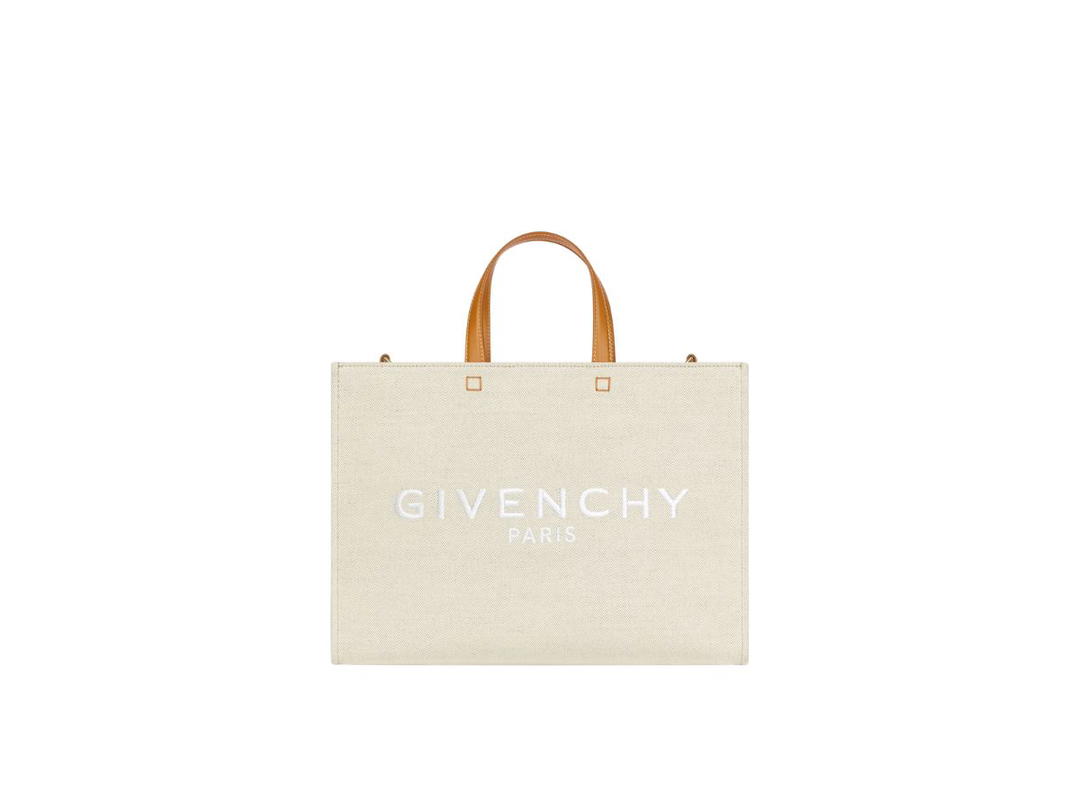 Givenchy Givenchy Medium G-Tote Shopping Bag In Canvas Natural Beige