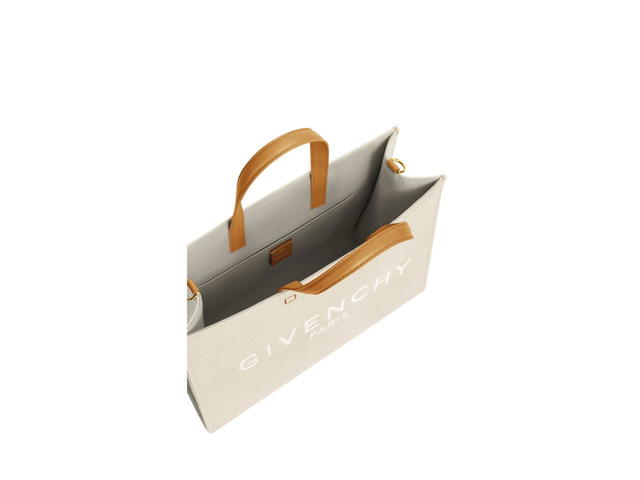 Givenchy Givenchy Medium G-Tote Shopping Bag In Canvas Natural Beige - view 3