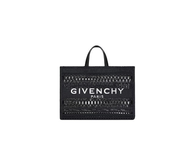 Givenchy Givenchy Medium G-Tote Shopping Bag In Laced Raffia Black - view 1