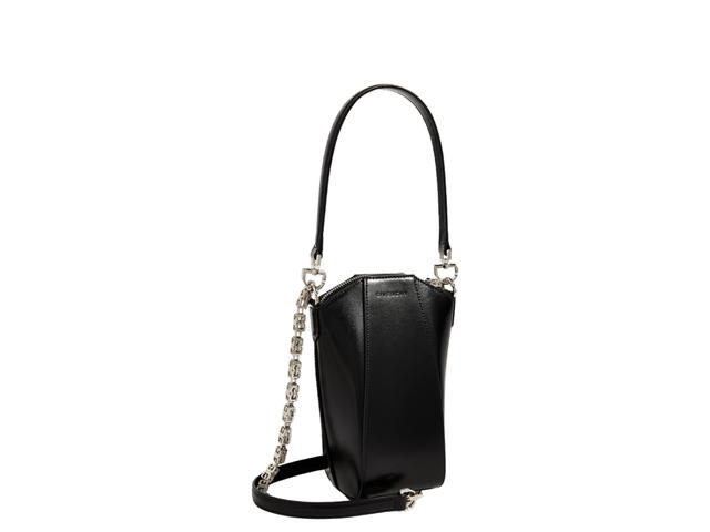 Givenchy Givenchy Mini Antigona Vertical Bag In Calfskin Leather With Silver-Tone Hardware Black - view 3