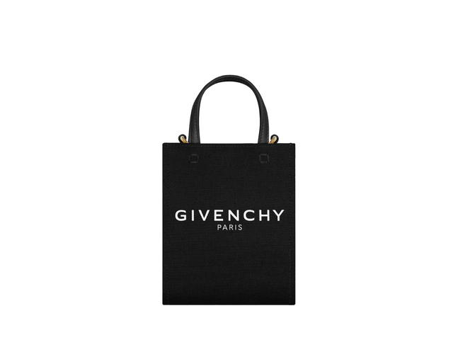 Givenchy Givenchy Mini G-Tote Vertical Shopping Bag In Cotton Canvas With Golden-Finish Metal Black - view 1