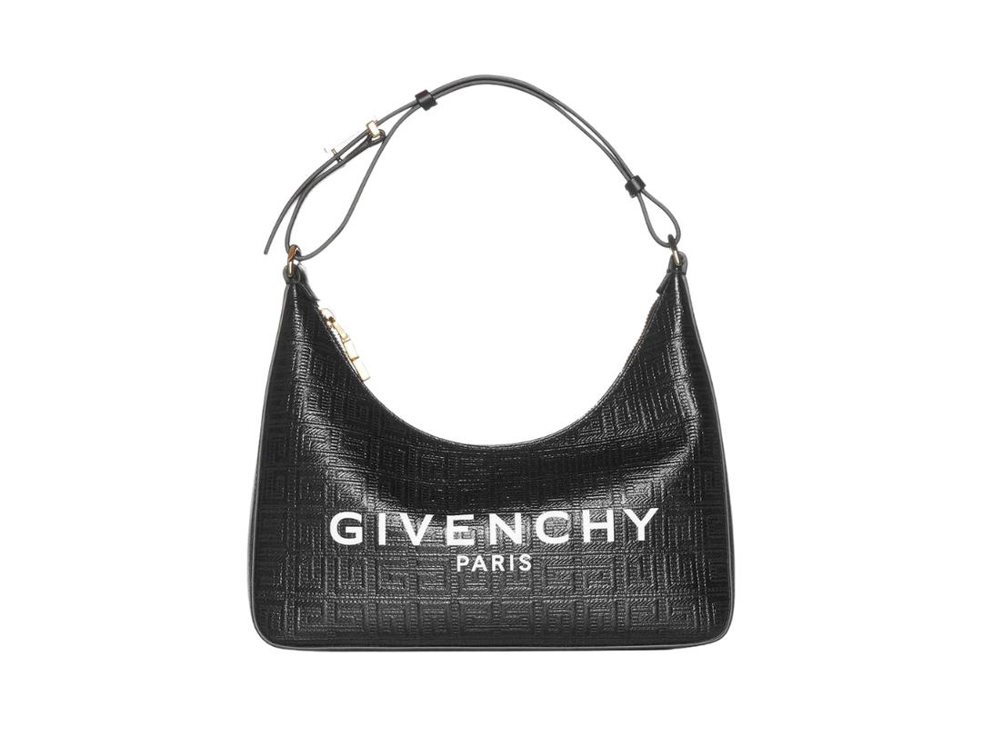 Givenchy Givenchy Moon Cut Out Small Shoulder Bag In Leather With Gold Metal Black