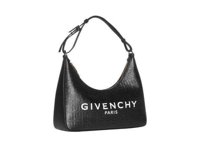 Givenchy Givenchy Moon Cut Out Small Shoulder Bag In Leather With Gold Metal Black - view 3