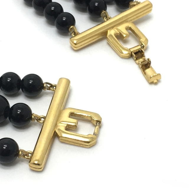 Givenchy GIVENCHY Necklace Gold Plated Black x White/GoldHardware - view 4