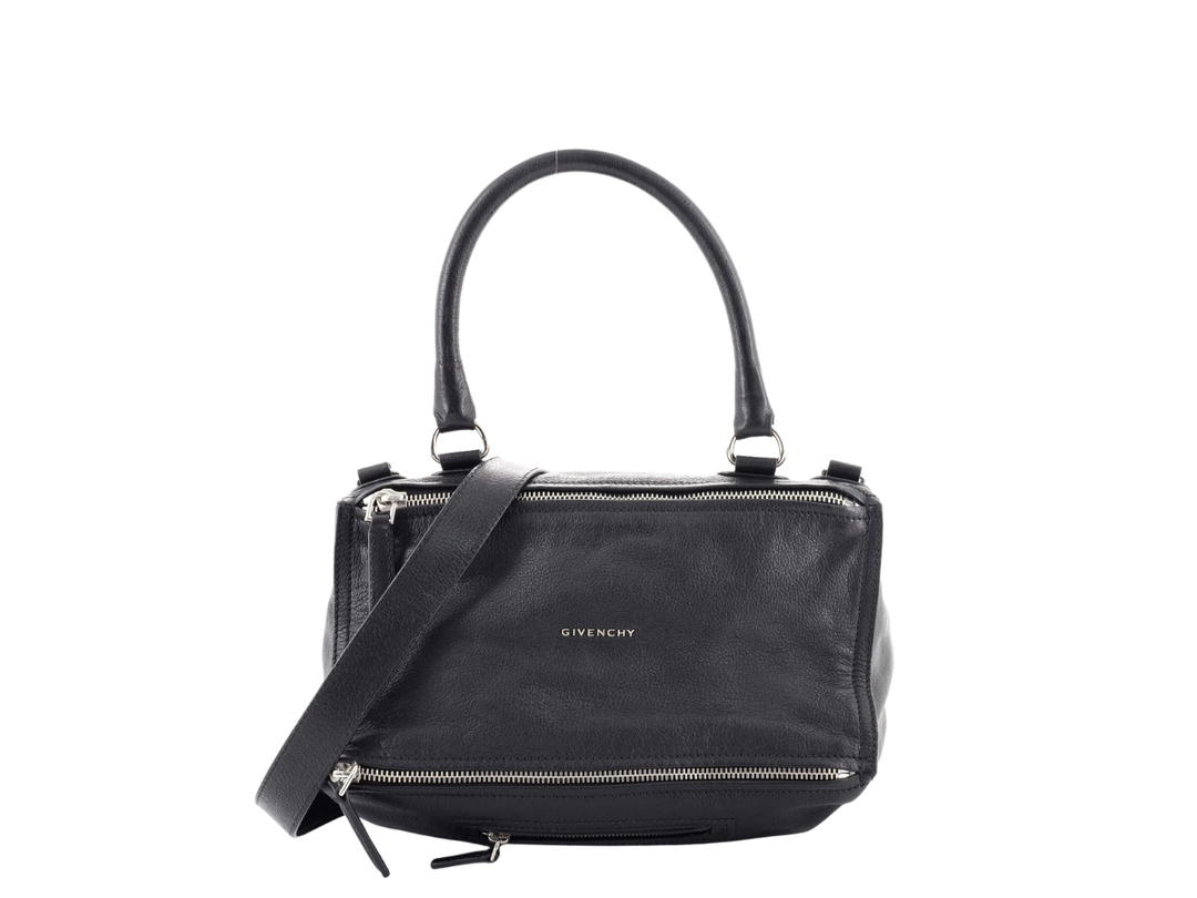 Givenchy Givenchy Pandora Bag In Leather With Silver-Tone Hardware Black