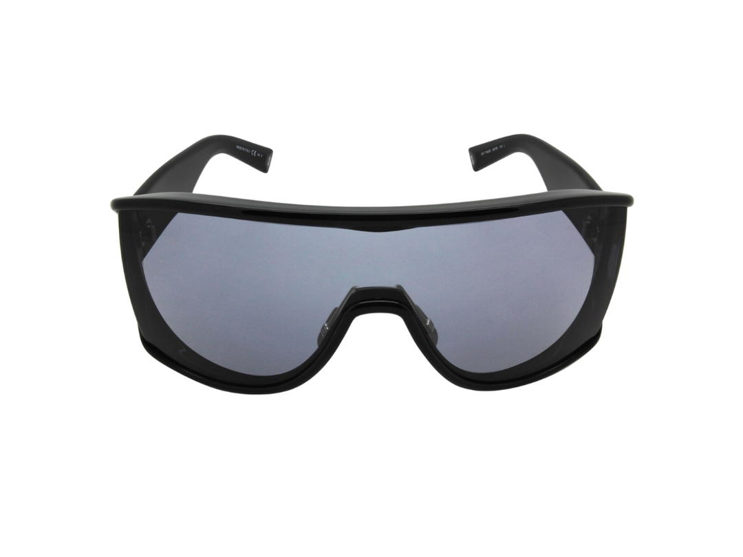 Givenchy Givenchy Pilot Sunglasses In Black Acetate Frame-Lettering With Grey Lens