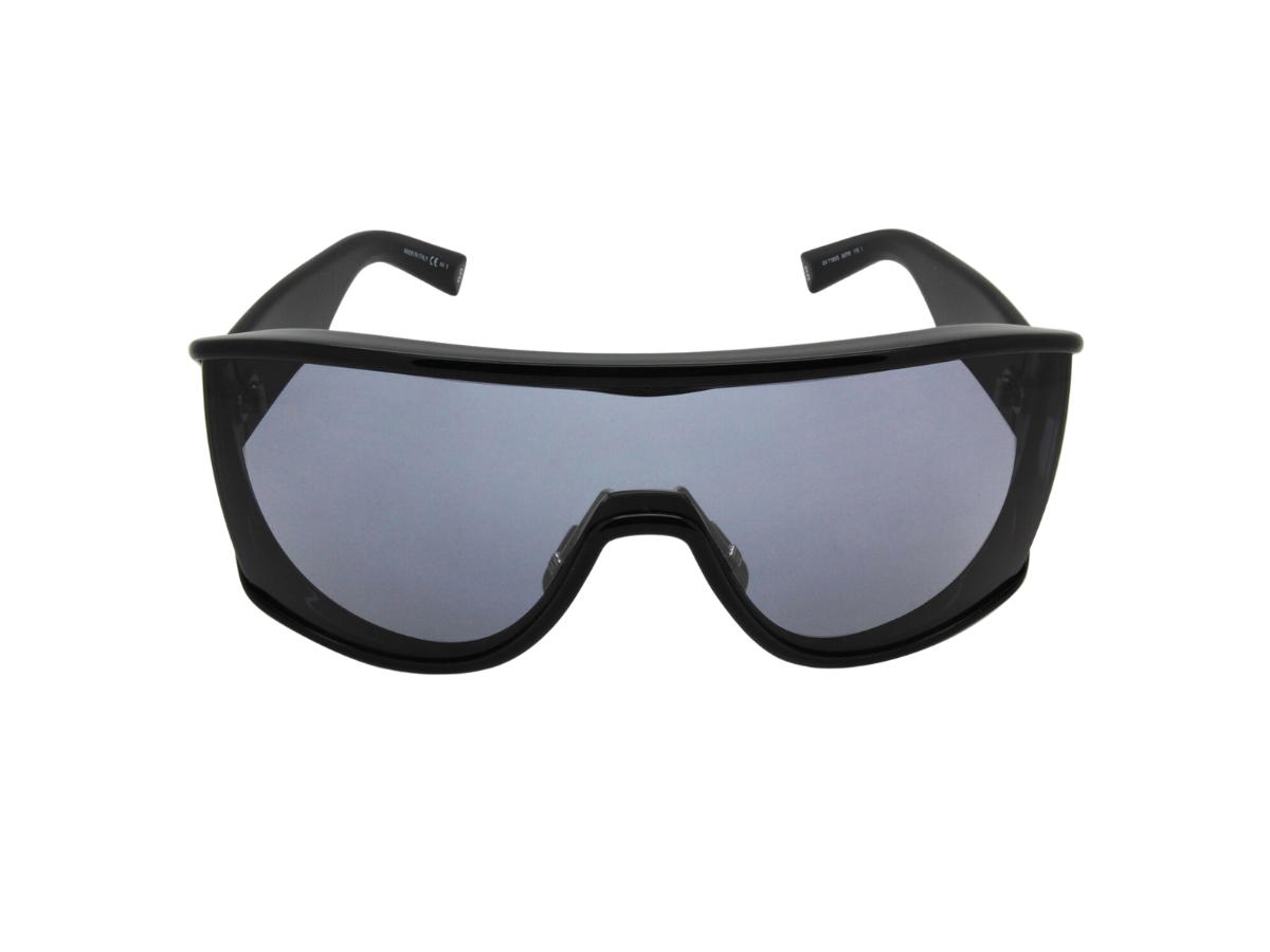 Givenchy Givenchy Pilot Sunglasses In Black Acetate Frame-Lettering With Grey Lens