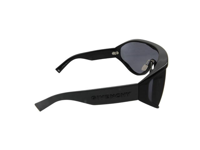 Givenchy Givenchy Pilot Sunglasses In Black Acetate Frame-Lettering With Grey Lens - view 2