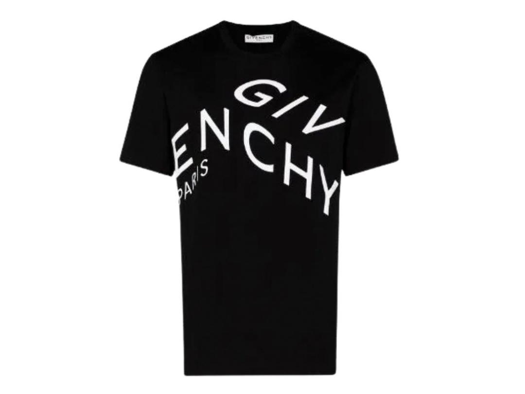 Givenchy Givenchy Refracted-Design Logo-Embroidered T-Shirt Black