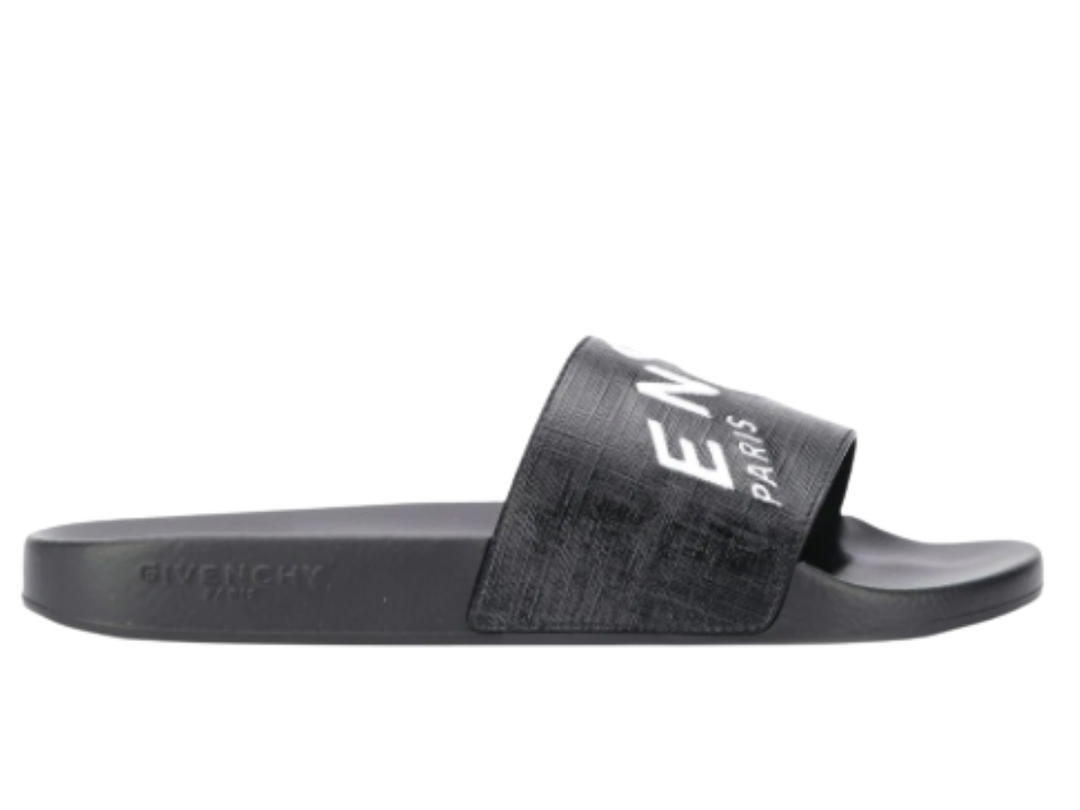 Givenchy Givenchy Refracted Logo Embroidered Slides