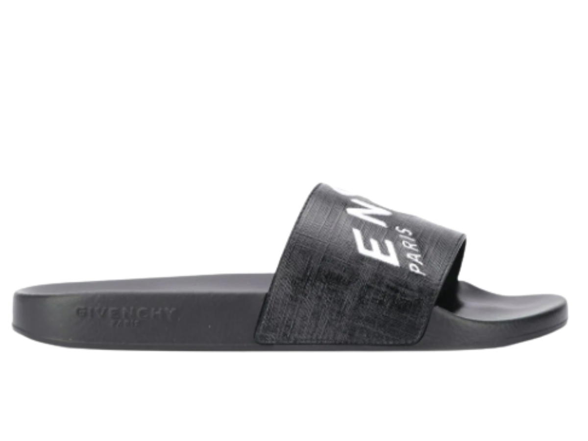 Givenchy Givenchy Refracted Logo Embroidered Slides
