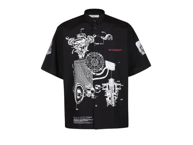 Givenchy Givenchy Schematics Short Sleeve Shirt Black - view 1