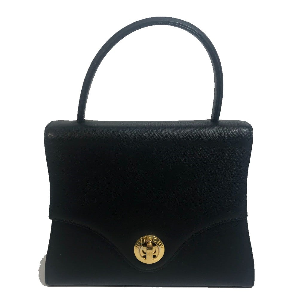 Givenchy GIVENCHY Shoulder Bag vintage  Hand Bag Leather Black/GoldHardware