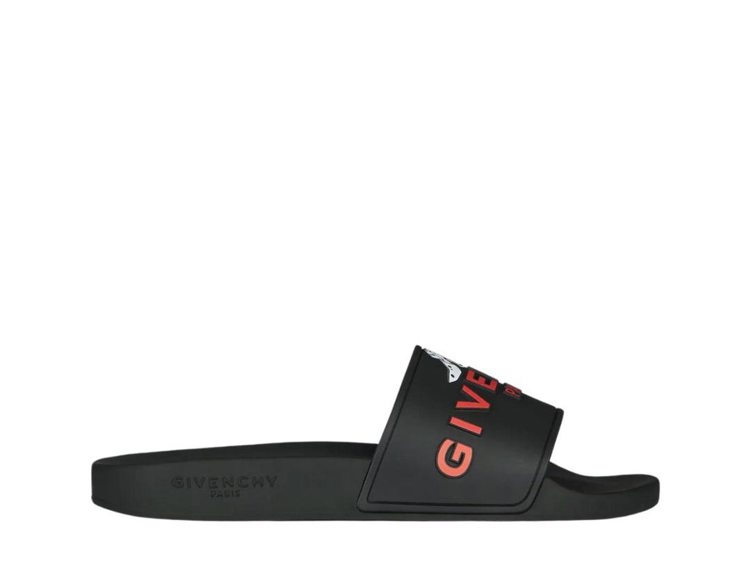 Givenchy Givenchy Slide 101 Dalmatians Sandals In Rubber Black