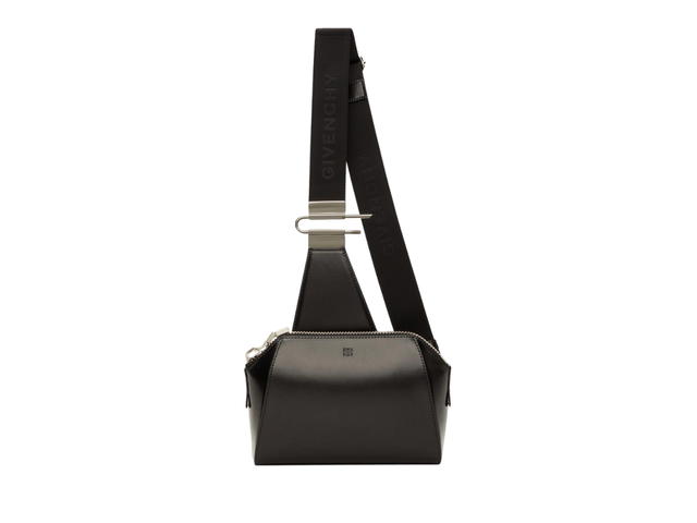 Givenchy Givenchy Small Antigona Messenger Bag In Calfskin Leather With Silver-Tone Hardware Black - view 3