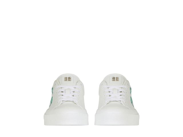 Givenchy Givenchy Sneakers City Sport In 4G Print Leather White Green - view 3