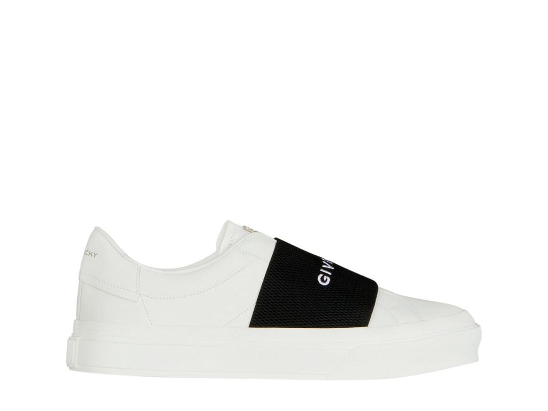 Givenchy Givenchy Sneakers In Leather With Givenchy Webbing White Black