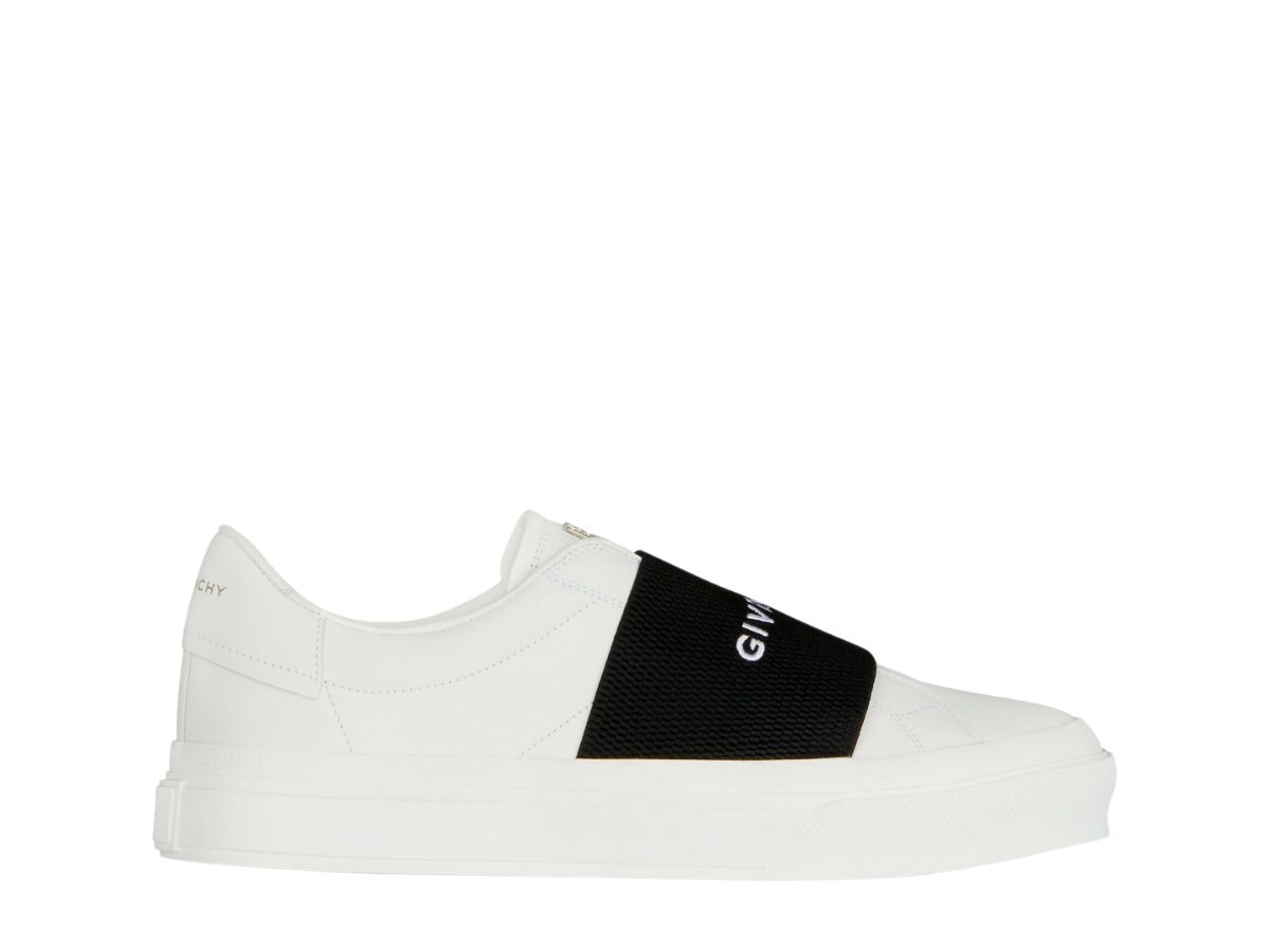 Givenchy Givenchy Sneakers In Leather With Givenchy Webbing White Black