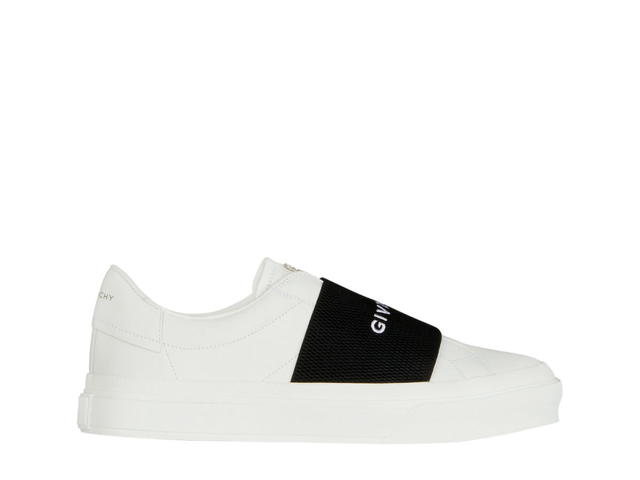 Givenchy Givenchy Sneakers In Leather With Givenchy Webbing White Black - view 1