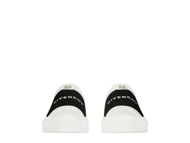 Givenchy Givenchy Sneakers In Leather With Givenchy Webbing White Black - view 3