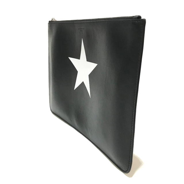 Givenchy GIVENCHY Star design Clutch bag Pouch Black/White Leather - view 3