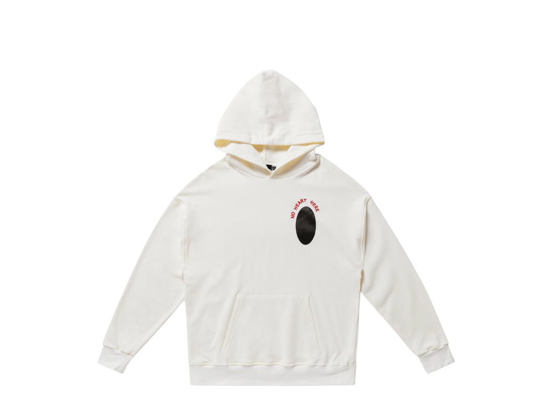 Gongkanthings Gongkan No Heart Here Hoodie White