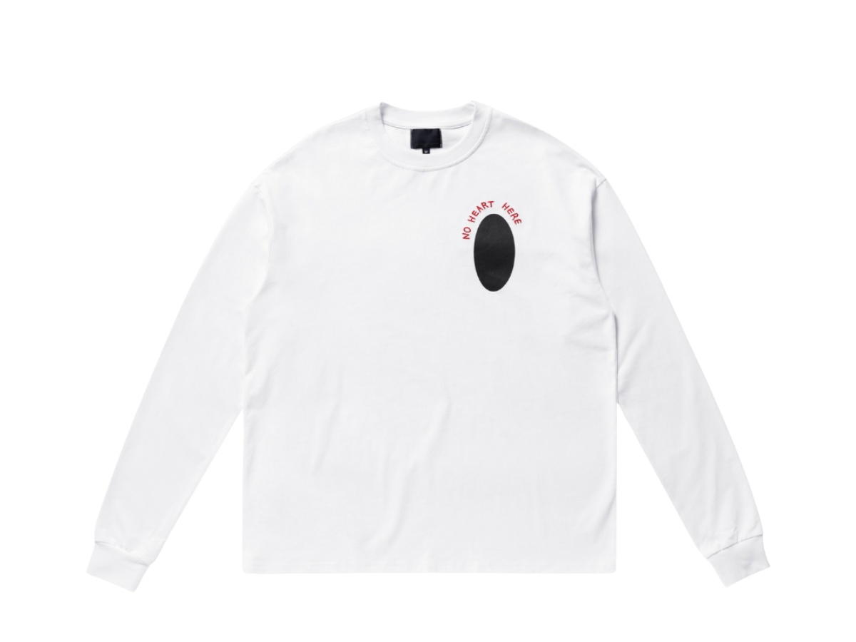 Gongkanthings Gongkan No Heart Here Tee Long Sleeve White