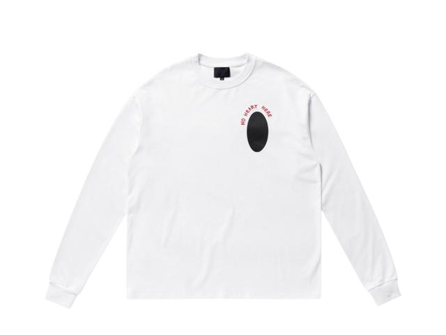 Gongkanthings Gongkan No Heart Here Tee Long Sleeve White - view 1