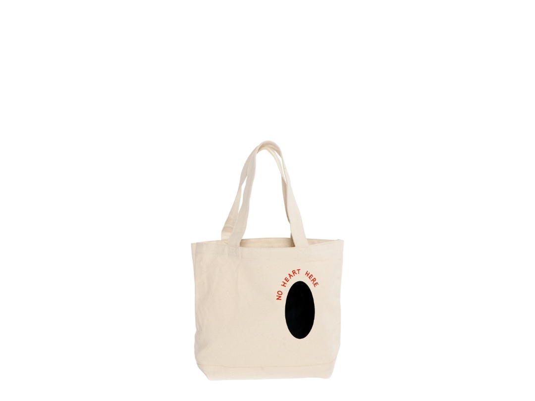 Gongkanthings Gongkan No Heart Here Tote Bag White