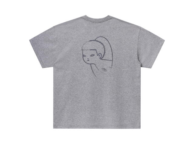 Gongkanthings Gongkan No Heart Here Script Tee Grey - view 2