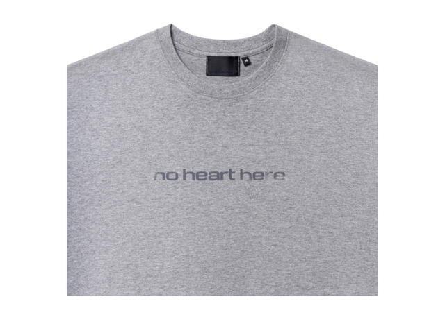Gongkanthings Gongkan No Heart Here Script Tee Grey - view 4