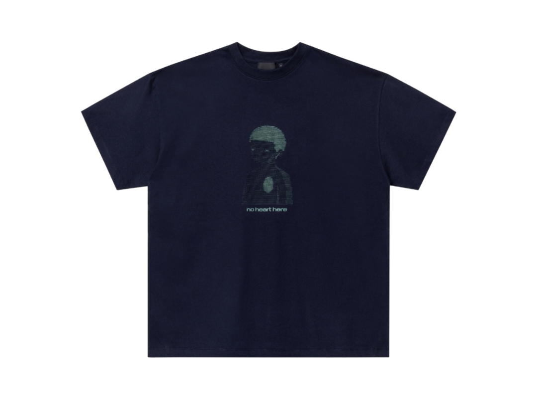 Gongkanthings Gongkan No Heart Here Tee Blue
