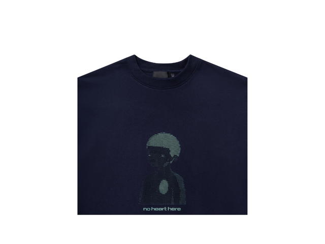 Gongkanthings Gongkan No Heart Here Tee Blue - view 3