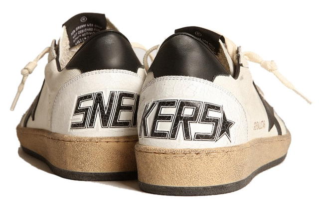 Golden Goose Golden Goose Ball Star Low Top Sneakers - White/Black - view 5