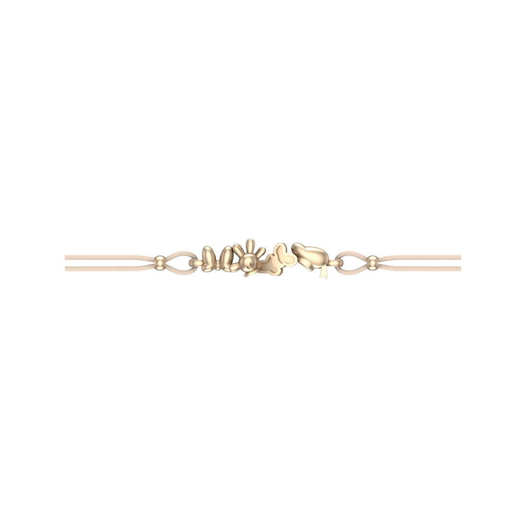 RAVIPA Gold Mickey and friends Bracelet