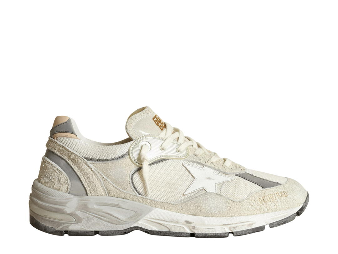 Golden Goose Golden Goose Dad-Star Sneakers Mesh and Suede Leather White Beige (W)