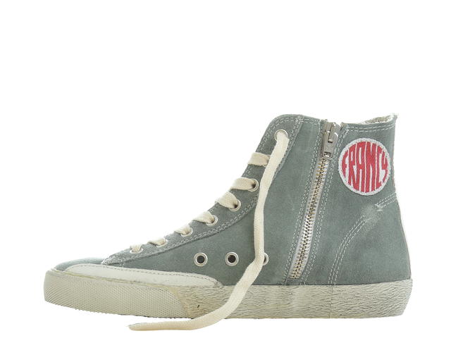 Golden Goose Golden Goose Francy Sneakers Suede Upper Laminated Silver Military Green (W) - view 2