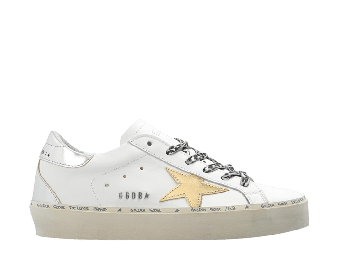 Golden Goose Golden Goose Hi Star Sneakers White Laminated Gold Silver Heel Tab (W)