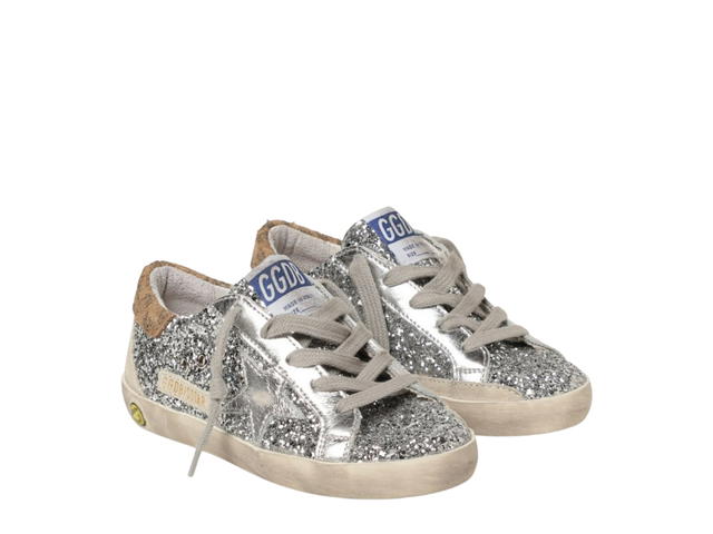 Golden Goose Golden Goose Superstar Sneakers Glitter Silver Suede Leopard Heel Tab (GS) - view 2