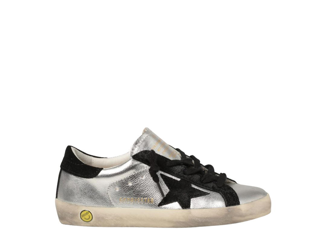 Golden Goose Golden Goose Superstar Sneakers Silver Black Heel Tab (GS)