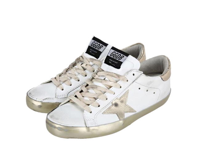 Golden Goose Golden Goose Superstar Sneakers Sparkle White Gold Heel Tab - view 2
