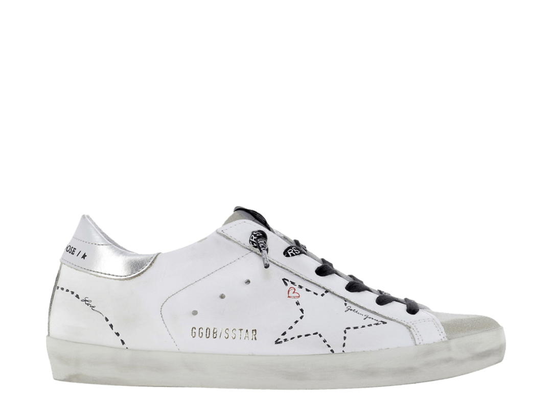 Golden Goose Golden Goose Superstar Sneakers Stitch White Silver Heel Tab (W)