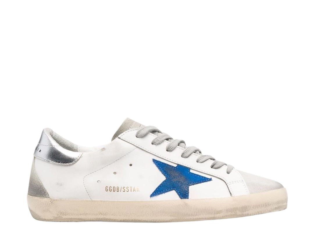 Golden Goose Golden Goose Superstar Sneakers White Electric Blue Silver Tab