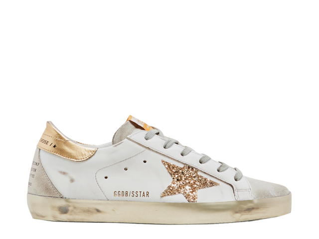 Golden Goose Golden Goose Superstar Sneakers White Glitter Gold Heel Tab (W) - view 1