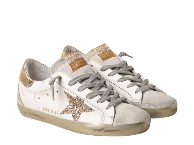 Golden Goose Golden Goose Superstar Sneakers White Glitter Gold Heel Tab (W) - view 2