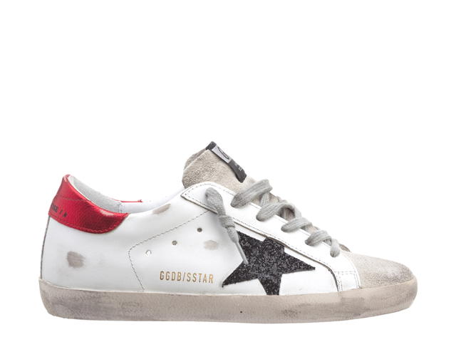 Golden Goose Golden Goose Superstar Sneakers White Glitter Red Heel Tab (W) - view 1