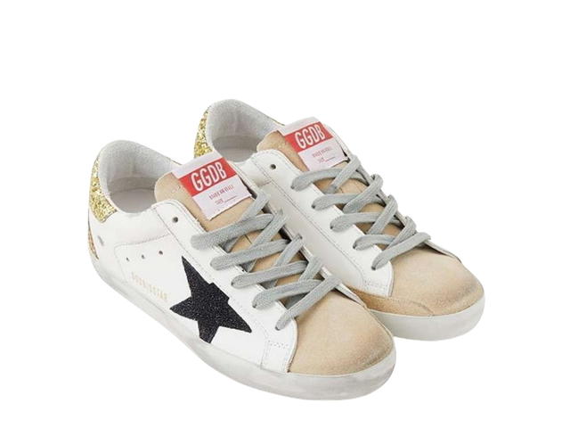 Golden Goose Golden Goose Superstar Sneakers White Gold Glitter Heel Tab (W) - view 3