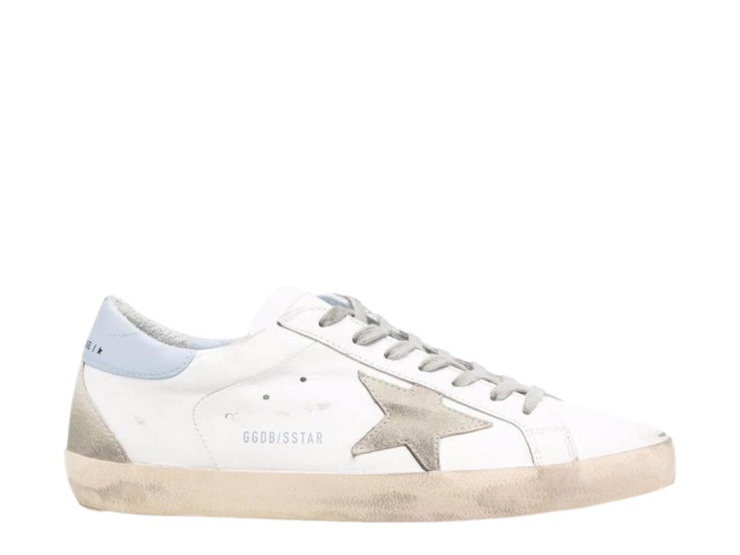 Golden Goose Golden Goose Superstar Sneakers White Ice Blue Heel Tab
